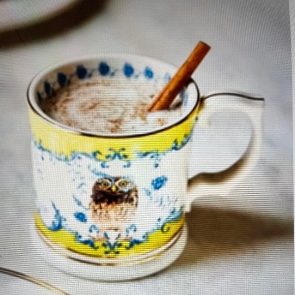 ❤️ ANTHROPOLOGIE LOU ROTA HAND-PAINTED STONEWARE MUG NEW - Picture 1 of 2